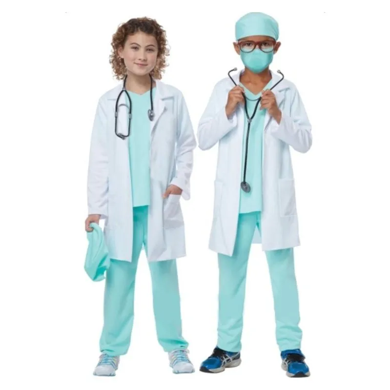 Health Care Hero Kid's Surgeon Scrubs Costume